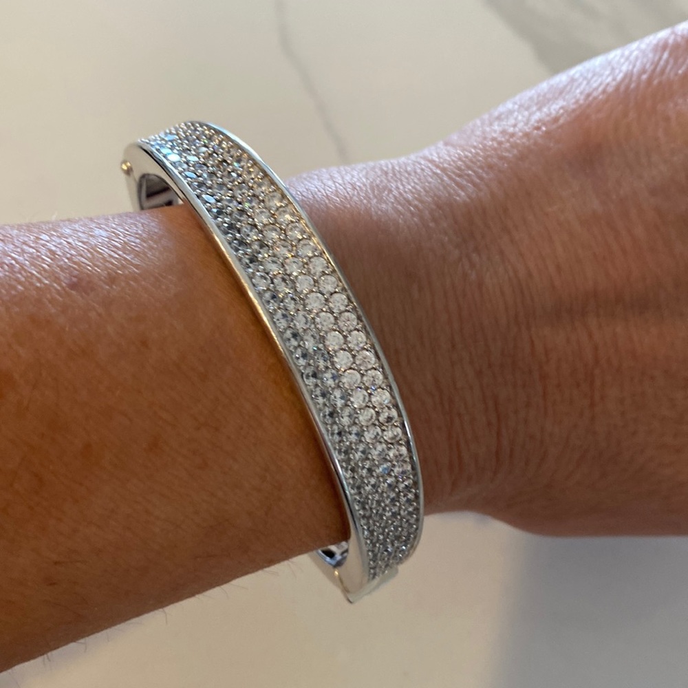 Women’s bracelet Lucia WH/CZ Pave Rhdium